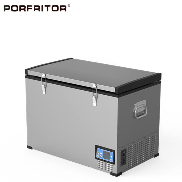 AC/DC 12V/24V Stainless Steel 95L Electric Compressor Freezer Refrigerator Car Home Use