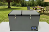 80L Double Door Double Control Refrigerator Freezer With Induction Lamp