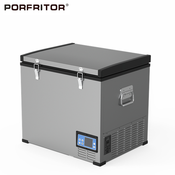 60L 12V/24V 100-240V Metal Housing DC Refrigerator Chest Freezer For Yacht