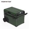35L Single Door Dual Zones Whole Plastic 12v 24v Fridge Freezer with Wheel for Camping And Vehicle