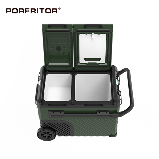 Double Door Double Zone Refrigerated Cooler for Camping