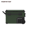 35L Single Door Dual Zones Whole Plastic 12v 24v Fridge Freezer with Wheel for Camping And Vehicle