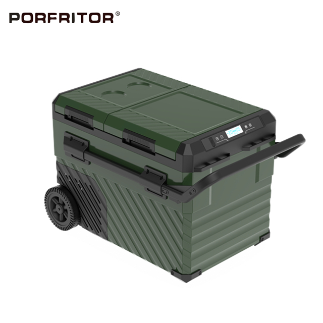 Double Door Double Zone Refrigerated Cooler for Camping