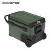 35L Single Door Dual Zones Whole Plastic 12v 24v Fridge Freezer with Wheel for Camping And Vehicle
