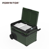35L Single Door Dual Zones Whole Plastic 12v 24v Fridge Freezer with Wheel for Camping And Vehicle