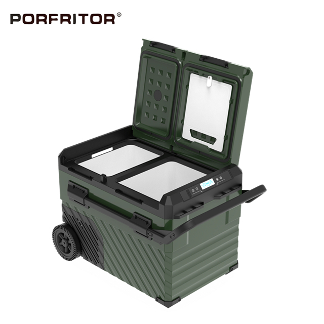 Double Door Double Zone Refrigerated Cooler for Camping