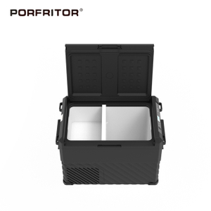 DC Single Door Dual Zones Beverage Wine Cooler Refrigerator With Divider
