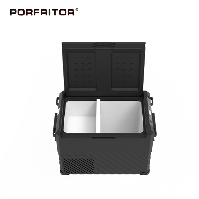 DC Single Door Dual Zones Beverage Wine Cooler Refrigerator With Divider