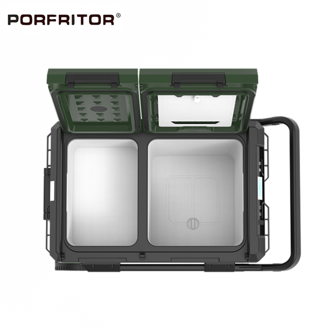 Double Door Double Zone Refrigerated Cooler for Camping